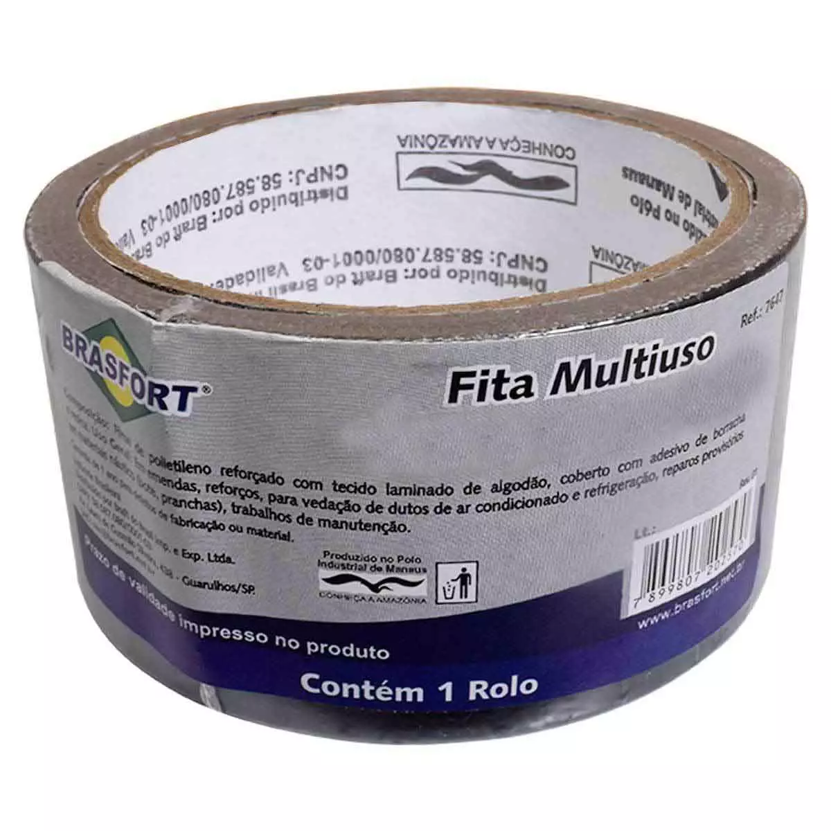 Fita Multiuso Silver Tape 48x50m Preta Brasfort